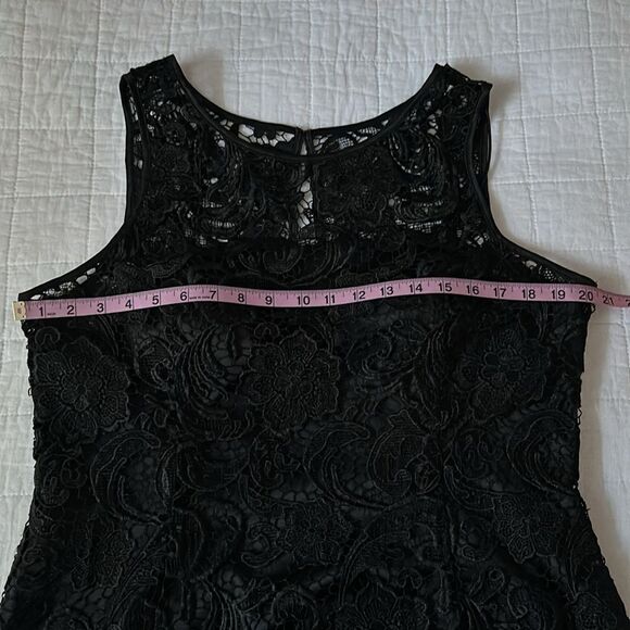 Adrianna Papell Sleeveless Illusion Lace Sheath Dress Black Size 16 - Picture 10 of 16
